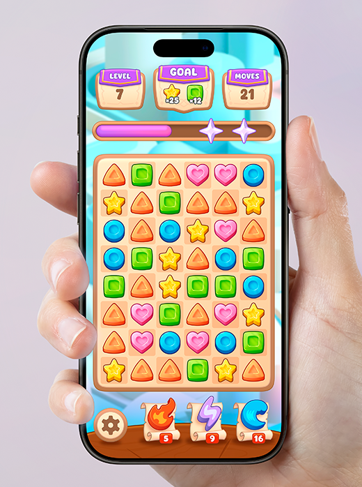 Match 3 Mobile&nbsp;UI